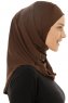 Micro Plain - Bruin One-Piece Hijab