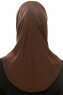 Micro Plain - Bruin One-Piece Hijab