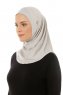 Micro Plain - Lichtgrijs One-Piece Hijab