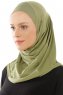 Micro Plain - Olijfgroen One-Piece Hijab