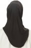 Micro Cross - Zwart One-Piece Hijab
