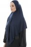  Ajda - Marineblauw Hijab Met Rits