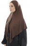 Ajda - Bruin Hijab Met Rits