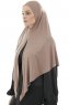  Ajda - Donker Taupe Hijab Met Rits