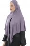  Ajda - Donkerpaars Hijab Met Rits
