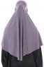  Ajda - Donkerpaars Hijab Met Rits