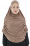 Roxelana - Donker Taupe Al Amira Lang Hijab