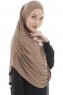 Roxelana - Donker Taupe Al Amira Lang Hijab