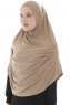 Roxelana - Lichtbruin Al Amira Lang Hijab