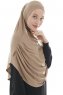 Roxelana - Lichtbruin Al Amira Lang Hijab