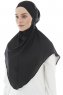Ebrar - Zwart Al Amira Crepe Chiffon Hijab