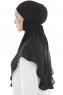 Ebrar - Zwart Al Amira Crepe Chiffon Hijab