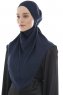 Ebrar - Marineblauw Al Amira Crepe Chiffon Hijab