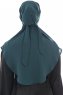 Ebrar - Donkergroen Al Amira Crepe Chiffon Hijab
