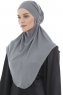 Ebrar - Donker Grijs Al Amira Crepe Chiffon Hijab