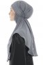 Ebrar - Donker Grijs Al Amira Crepe Chiffon Hijab