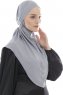Ebrar - Lichtgrijs Al Amira Crepe Chiffon Hijab