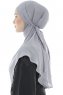 Ebrar - Lichtgrijs Al Amira Crepe Chiffon Hijab
