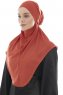 Ebrar - Baksteenrood Al Amira Crepe Chiffon Hijab