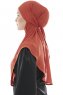 Ebrar - Baksteenrood Al Amira Crepe Chiffon Hijab