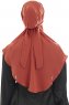 Ebrar - Baksteenrood Al Amira Crepe Chiffon Hijab