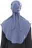 Ebrar - Indigo Al Amira Crepe Chiffon Hijab