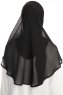 Eylem - Zwart One Piece Chiffon Hijab