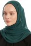 Eylem - Donkergroen One Piece Chiffon Hijab