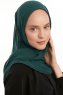 Eylem - Donkergroen One Piece Chiffon Hijab