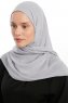Eylem - Lichtgrijs One Piece Chiffon Hijab