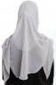 Eylem - Lichtgrijs One Piece Chiffon Hijab