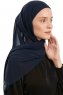 Sahar - Marineblauw One Piece Chiffon Hijab