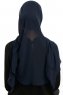 Sahar - Marineblauw One Piece Chiffon Hijab