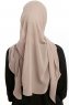 Sahar - Licht Taupe One Piece Chiffon Hijab