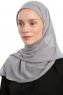 Sahar - Donker Grijs One Piece Chiffon Hijab