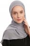 Sahar - Donker Grijs One Piece Chiffon Hijab