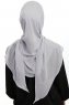 Sahar - Lichtgrijs One Piece Chiffon Hijab