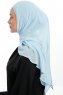 Sahar - Lichtblauw One Piece Chiffon Hijab