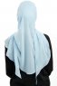 Sahar - Lichtblauw One Piece Chiffon Hijab