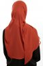 Sahar - Baksteenrood One Piece Chiffon Hijab