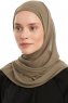 Sahar - Olijfgroen One Piece Chiffon Hijab