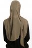Sahar - Olijfgroen One Piece Chiffon Hijab