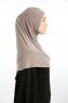 Ilay - Donker Taupe Sandy Turban Hijab