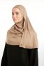 Feriha - Donker Taupe Viscose Turban Hijab