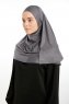 Feriha - Donker Grijs Viscose Turban Hijab
