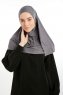 Feriha - Donker Grijs Viscose Turban Hijab