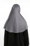 Feriha - Donker Grijs Viscose Turban Hijab