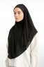 Bengi - Zwart Micro Krep Turban Hijab