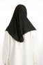 Bengi - Zwart Micro Krep Turban Hijab