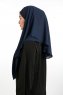 Bengi - Marineblauw Micro Krep Turban Hijab